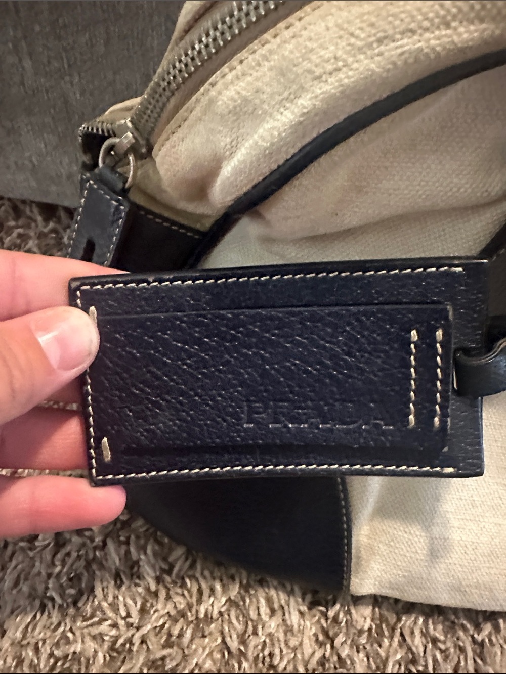 Vintage Prada canvas and leather handbag - Picture 2 of 14
